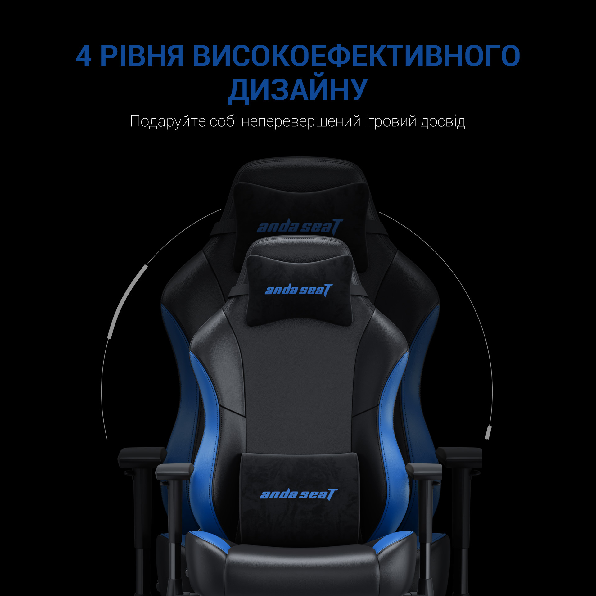 Кресло геймерское Anda Seat Luna Color L Blue (871380166) цена